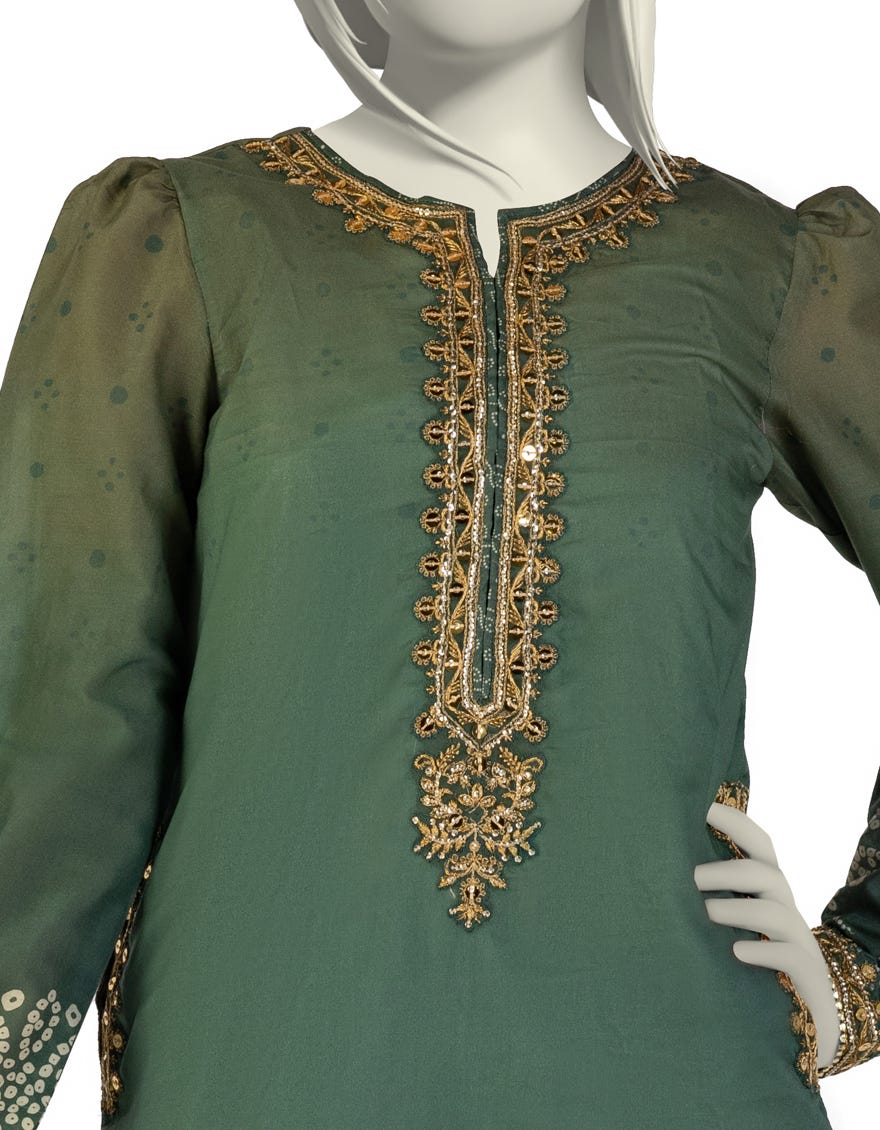 GREEN LAWN EMBROIDERED 2PC STITCHED