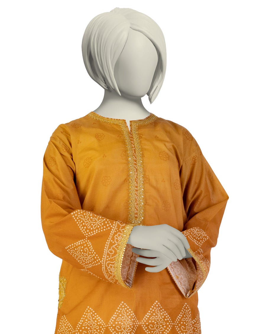 MUSTARD LAWN EMBROIDERED 2PC STITCHED