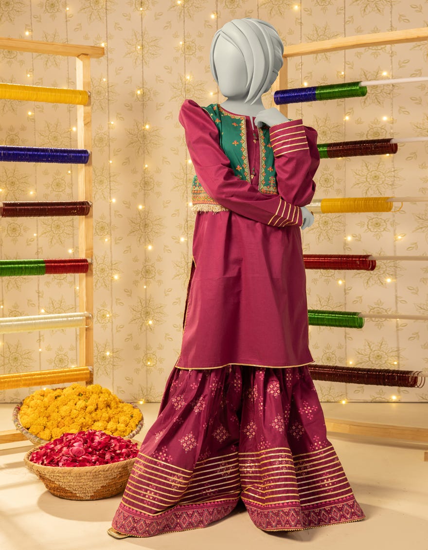 PURPLE LAWN EMBROIDERED 2PC STITCHED