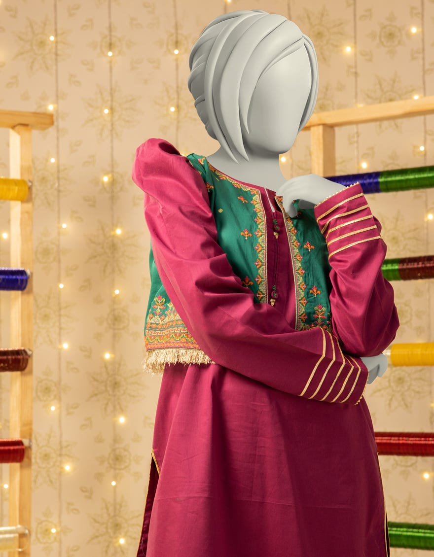 PURPLE LAWN EMBROIDERED 2PC STITCHED