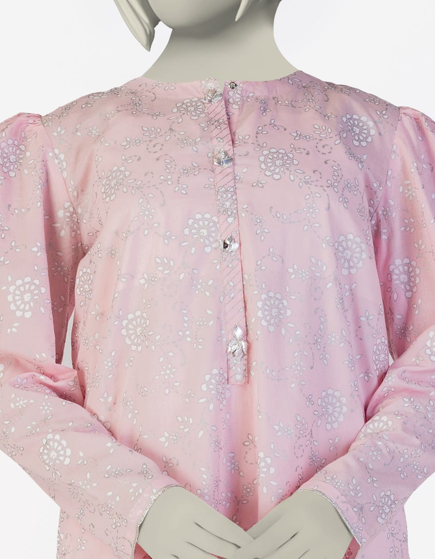 BABY PINK LAWN PRINTED 2PC | JGK-S-JTST-25-470