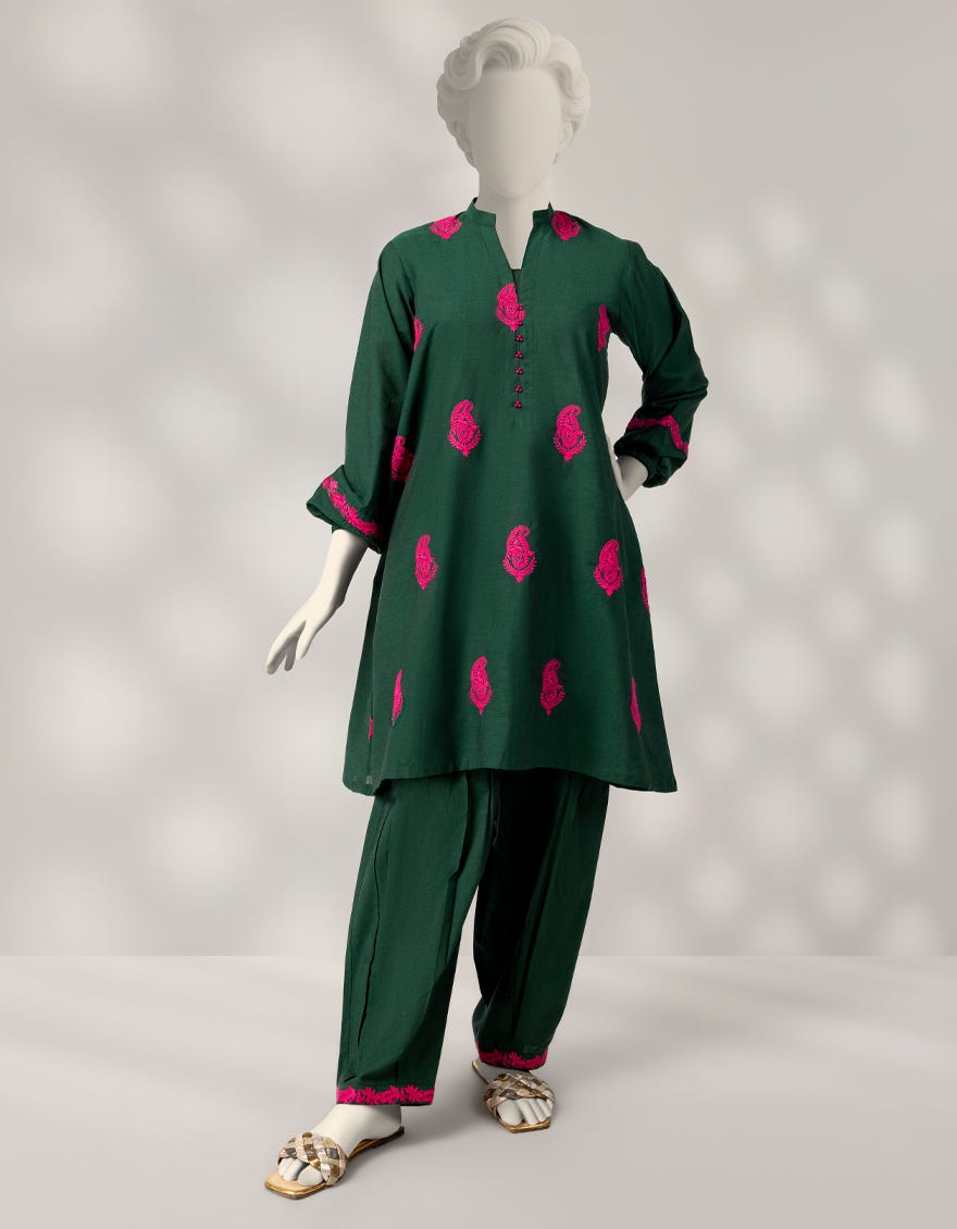 green-chambray-embroidered-2pc-stitched-jtst25501s