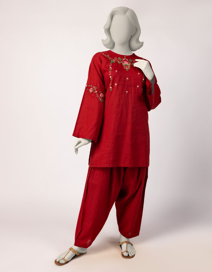 red-cambric-embroidered-2pc-stitched-jtst25507s