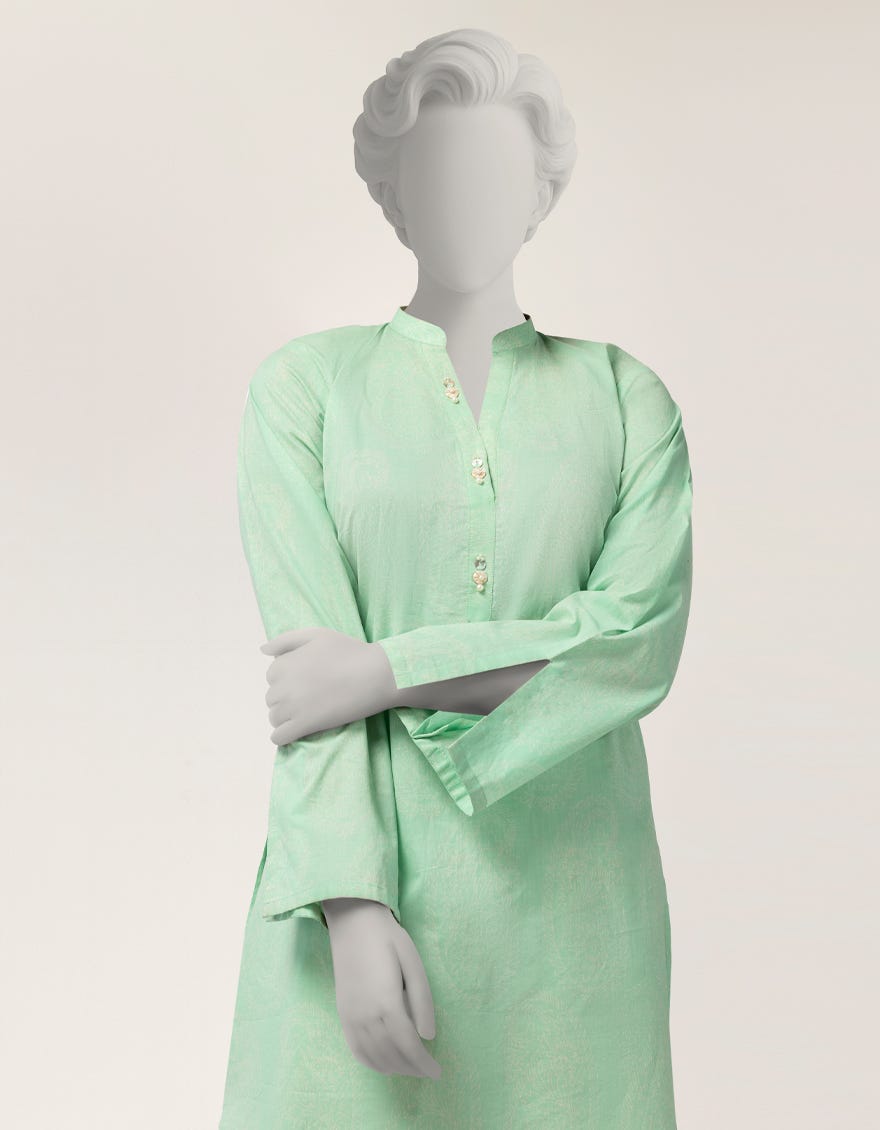 GREEN LAWN PRINTED 2PC STITCHED