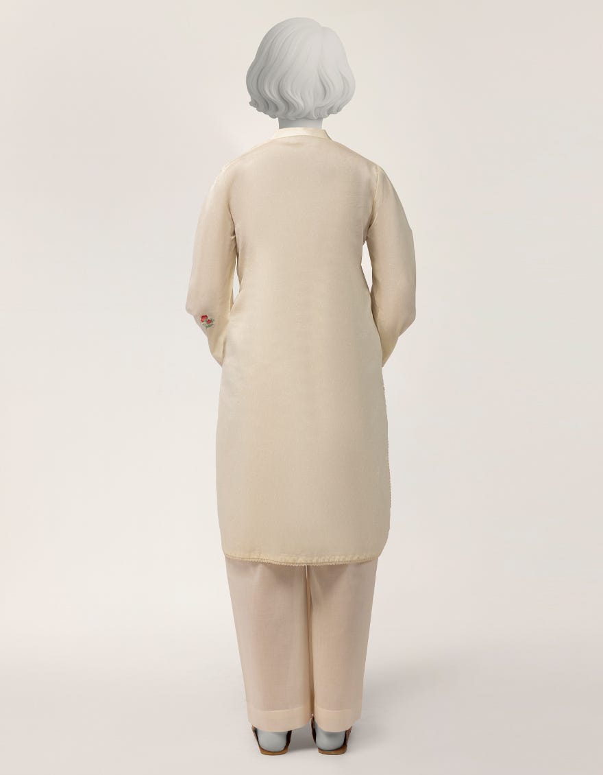 OFF WHITE LAWN EMBROIDERED 2PC STITCHED