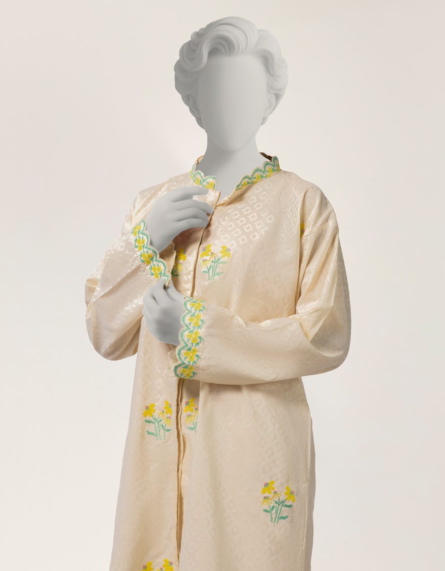 OFF WHITE EMBROIDERED STITCHED 2PC