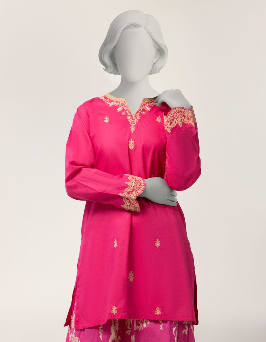 PINK LAWN EMBROIDERED 2PC STITCHED