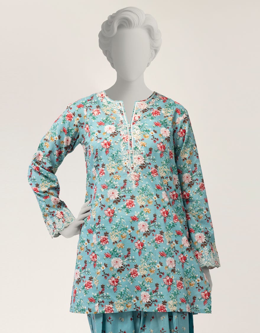 GREEN LAWN EMBROIDERED 2PC STITCHED