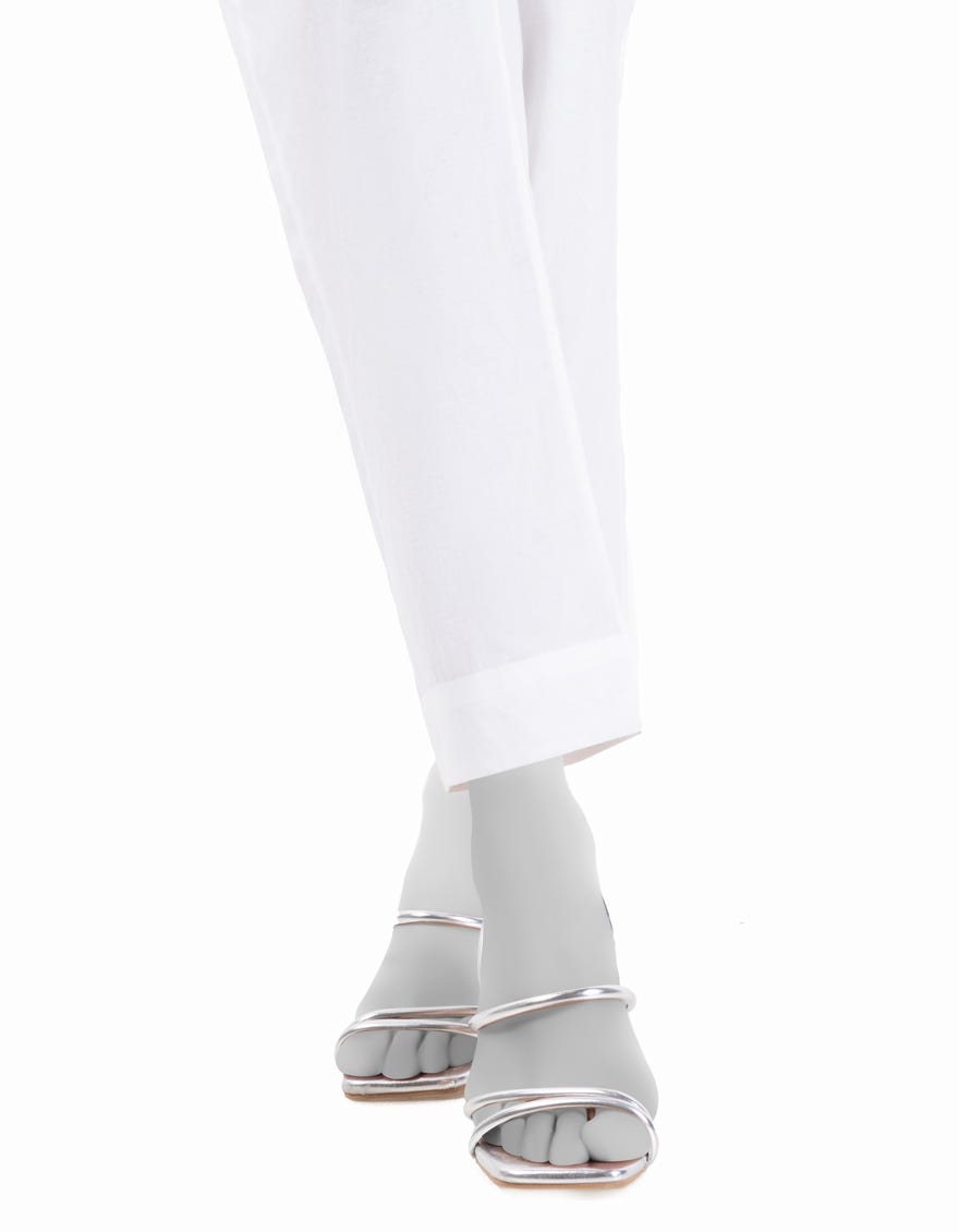 WHITE LAWN PRINTED TROUSERS | JGT-S-JTT-25-4007