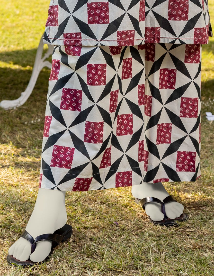 OFF WHITE LAWN PRINTED TROUSERS | JGT-S-JTT-25-4004