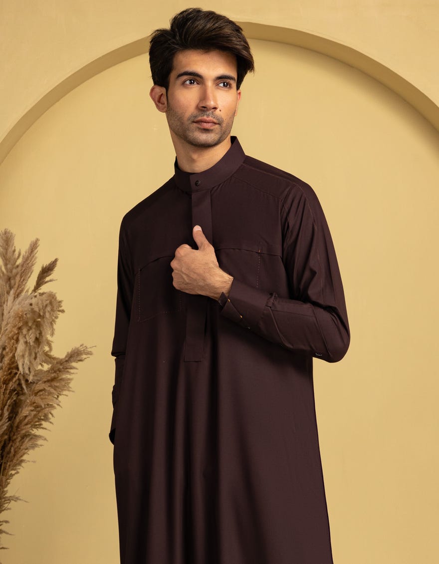 MAROON BLENDED JUBBA