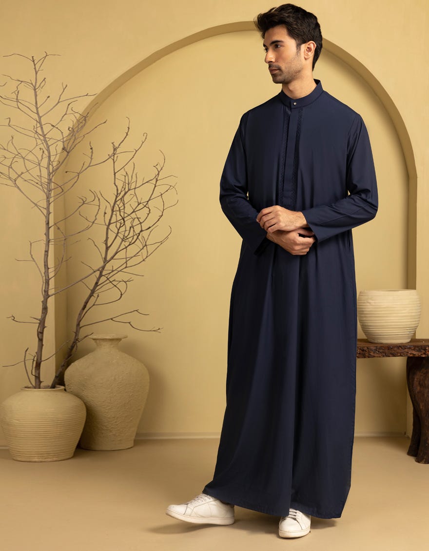NAVY BLUE BLENDED JUBBA