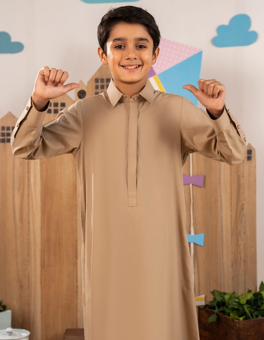 KHAKI PLAIN JUBBA