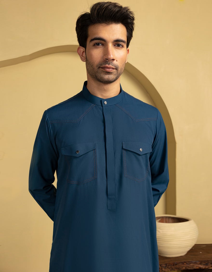 NAVY BLUE BLENDED JUBBA
