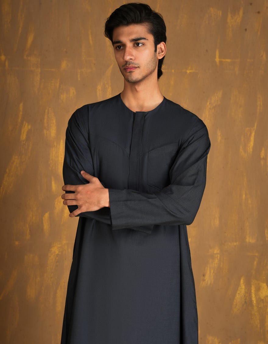 DENIM BLUE BLENDED JUBBA | JJ-JUBBA-A-47283