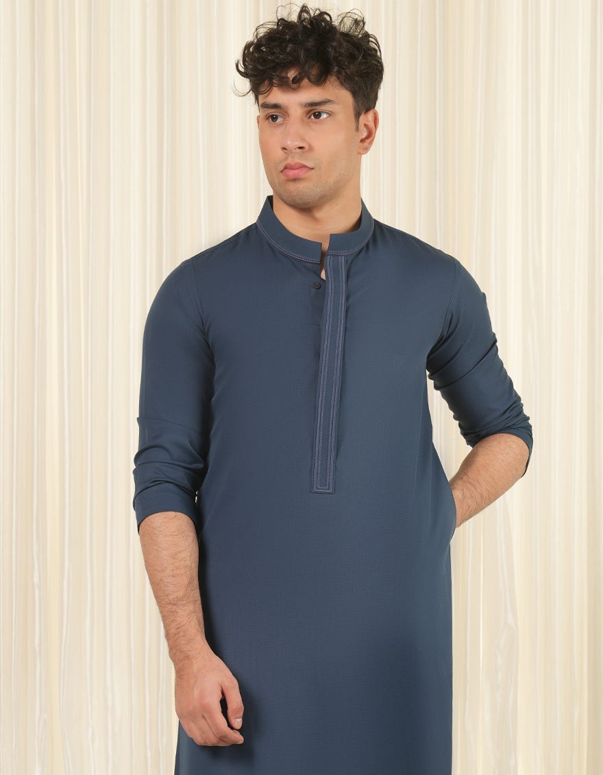TEAL BLUE SEMI-FORMAL JUBBA