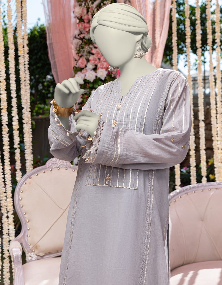 GREY LAWN 2PC STITCHED