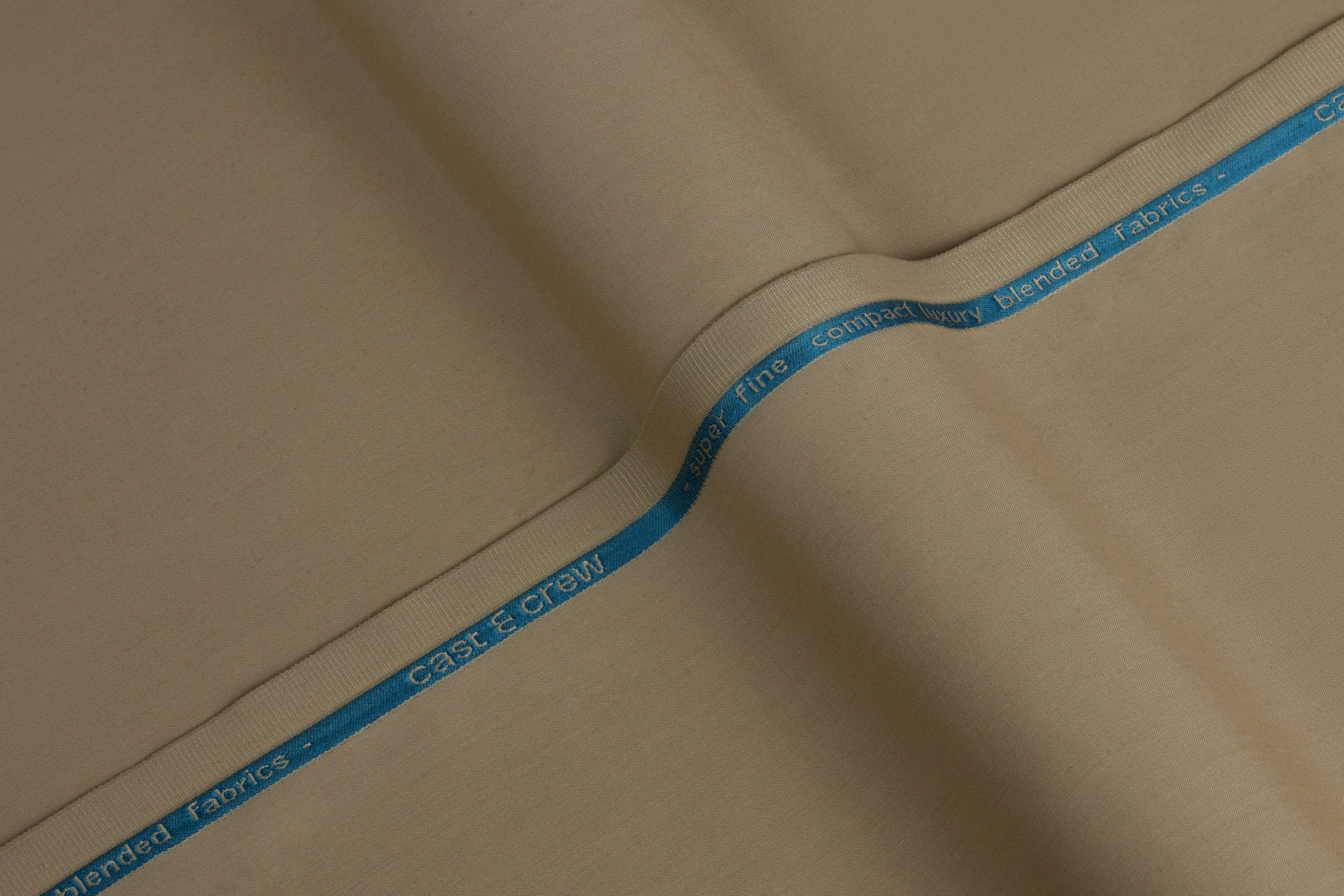 Korea - Khaki Blended Unstitched Kameez Shalwar Fabric