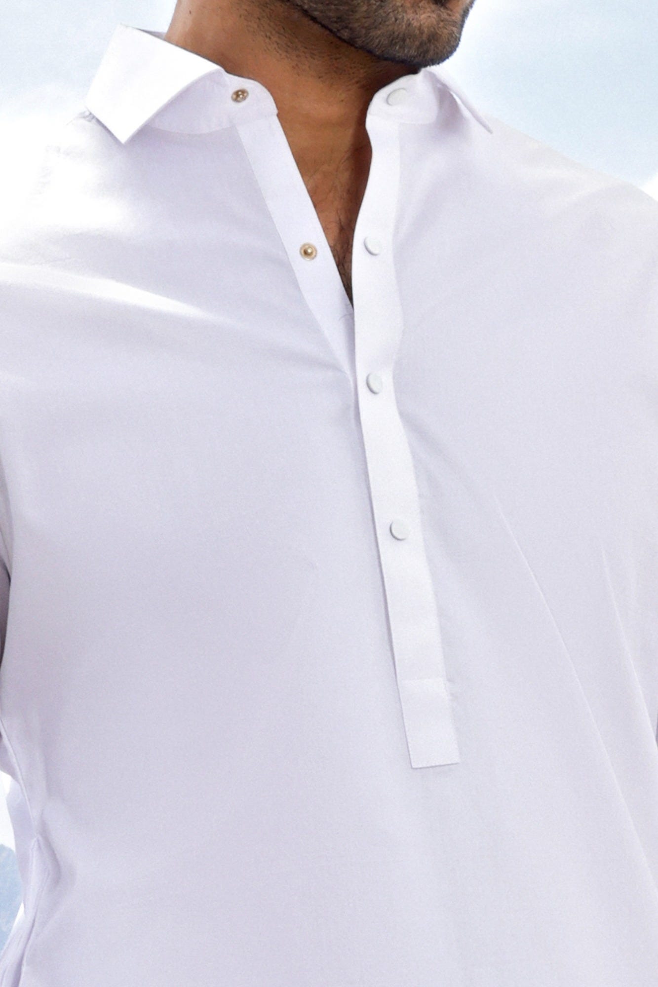 LAS VEGAS - WHITE COTTON KAMEEZ SHALWAR