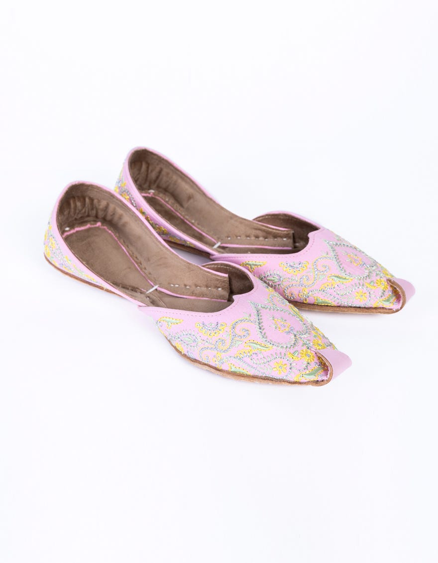 Pink Polyester Women Footwear | Jj-Lkh-24-306