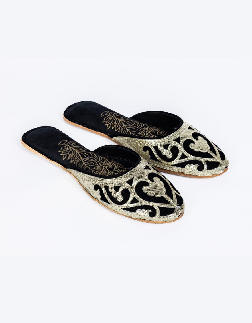 Black Velvet Women Footwear | Jj-Lkh-24-308