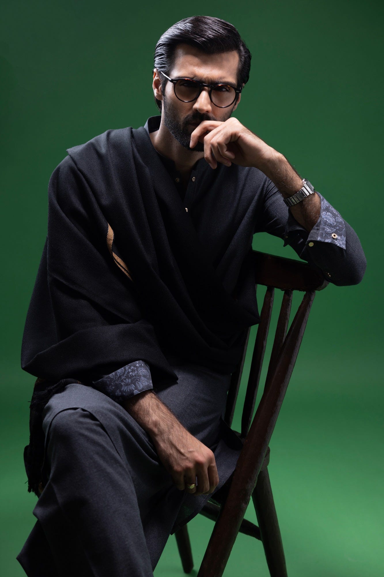 MADRID - CHARCOAL BLENDED KAMEEZ SHALWAR