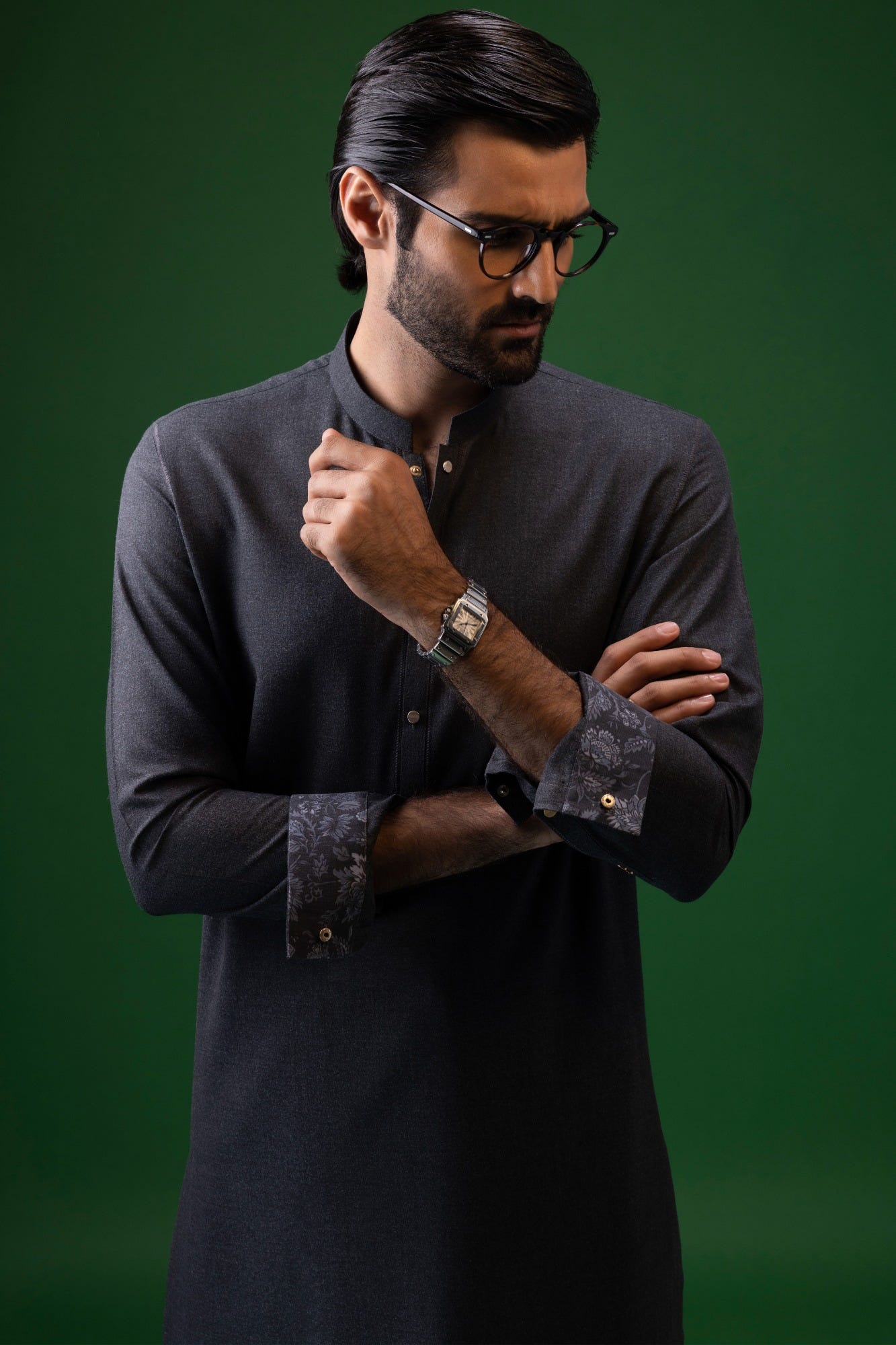 MADRID - CHARCOAL BLENDED KAMEEZ SHALWAR