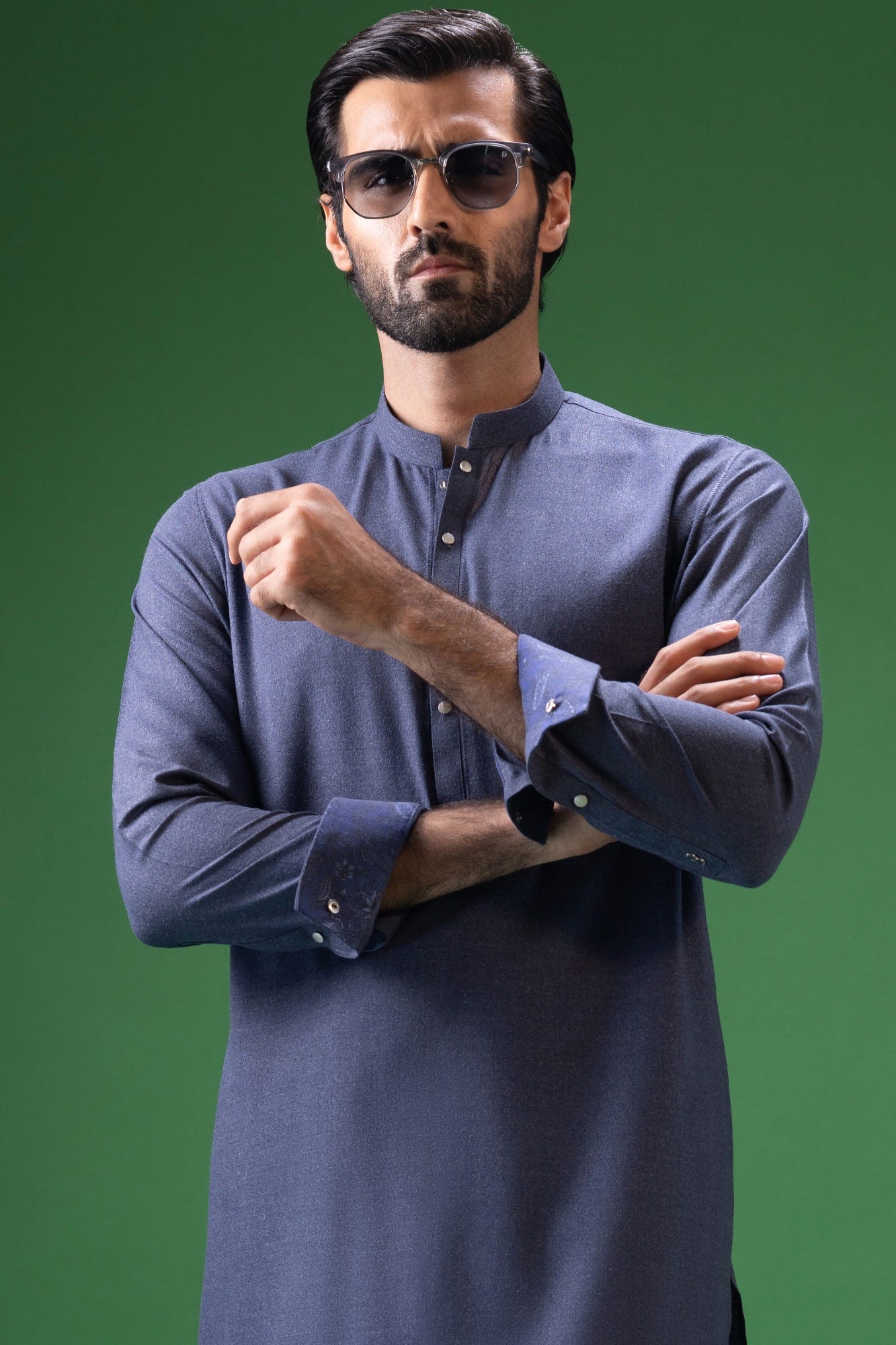 MADRID - INDIGO BLENDED KAMEEZ SHALWAR