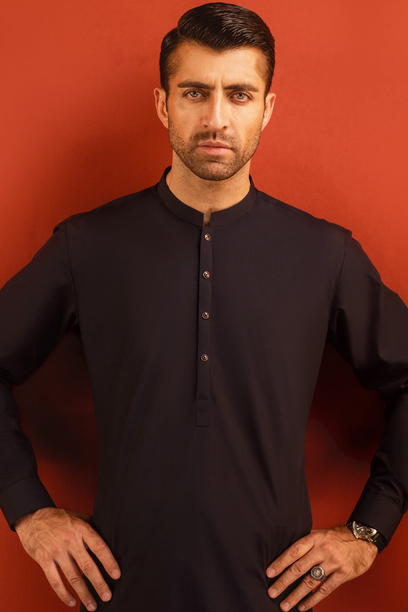 MEXICO - DEEP NAVY COTTON KAMEEZ SHALWAR