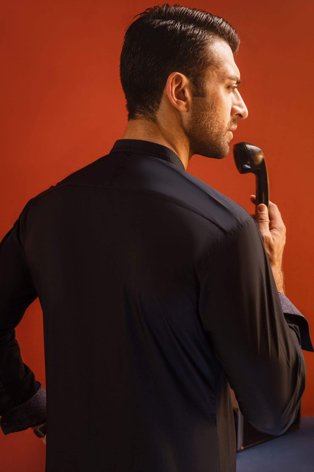 MEXICO - DEEP NAVY COTTON KAMEEZ SHALWAR