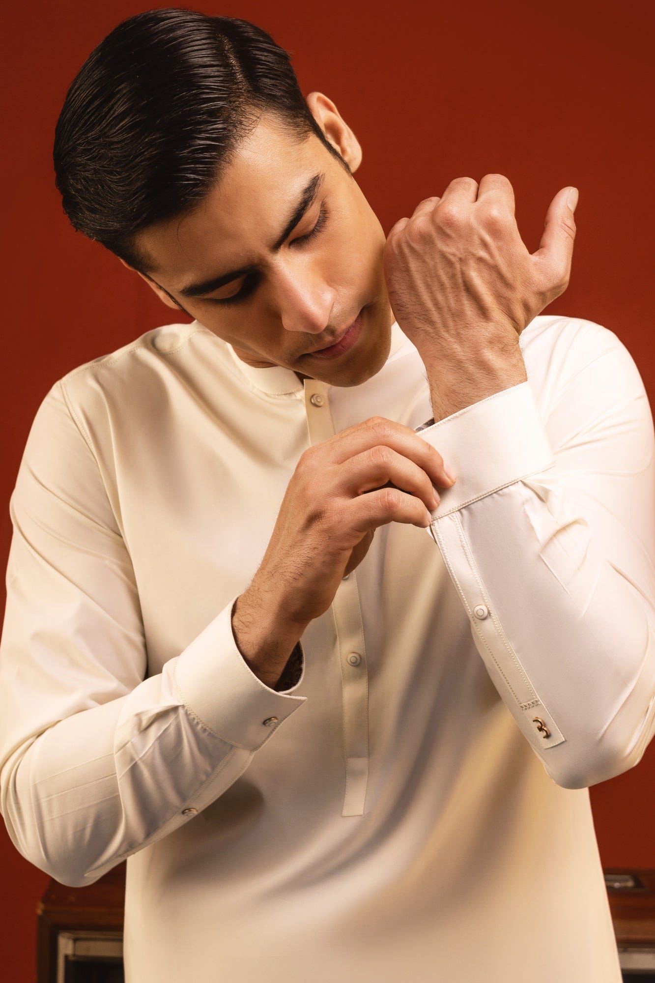 MEXICO - OFF WHITE COTTON KAMEEZ SHALWAR