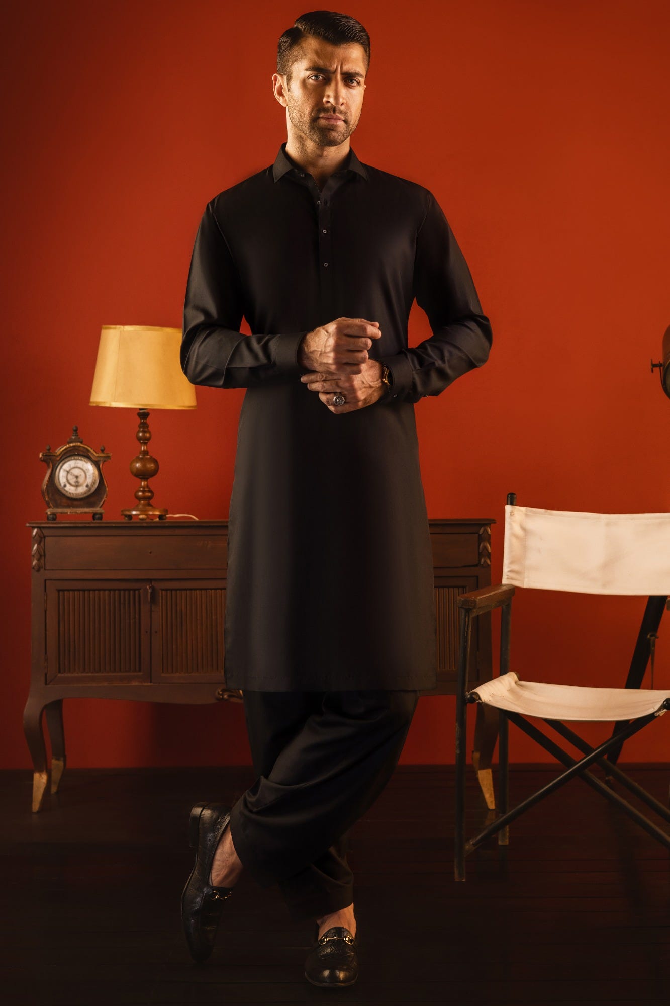 MILAN - BLACK BLENDED KAMEEZ SHALWAR