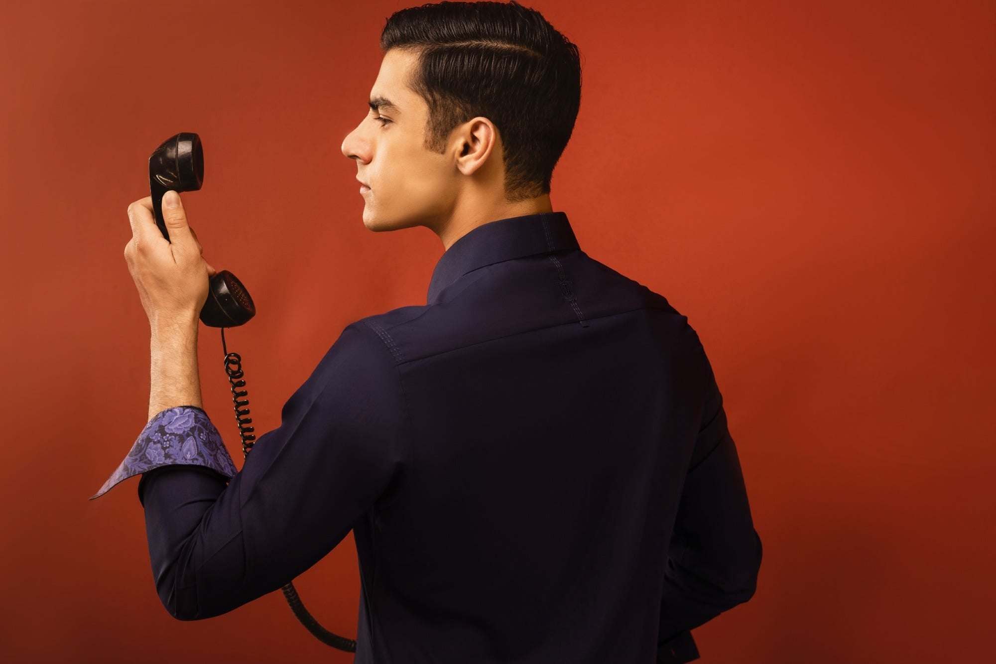 MILAN - NAVY BLUE BLENDED KAMEEZ SHALWAR