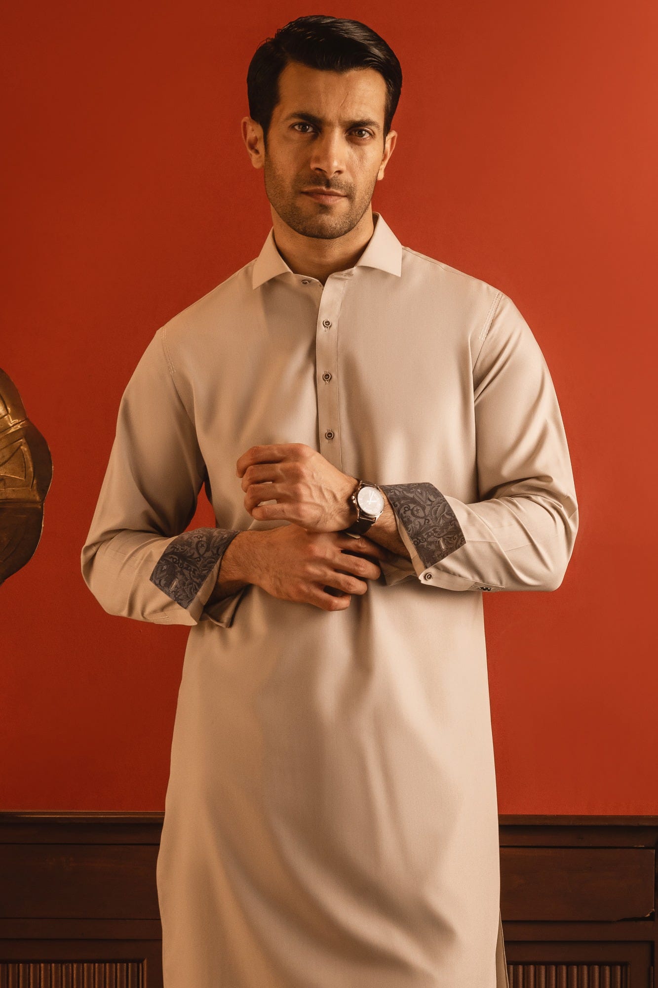 MILAN - SAND COTTON KAMEEZ SHALWAR