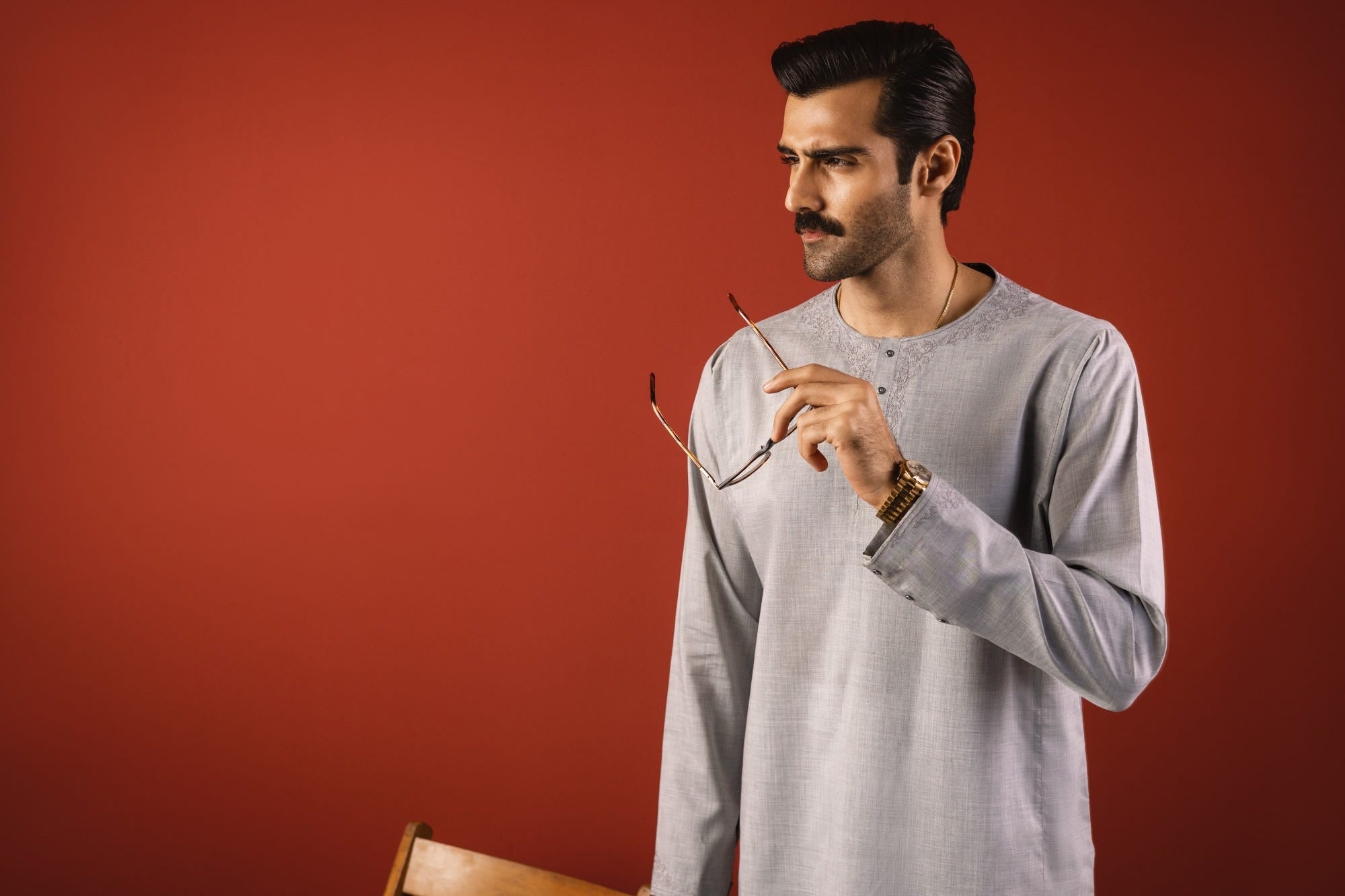 MOSCOW - GREY BLENDED KURTA TROUSER