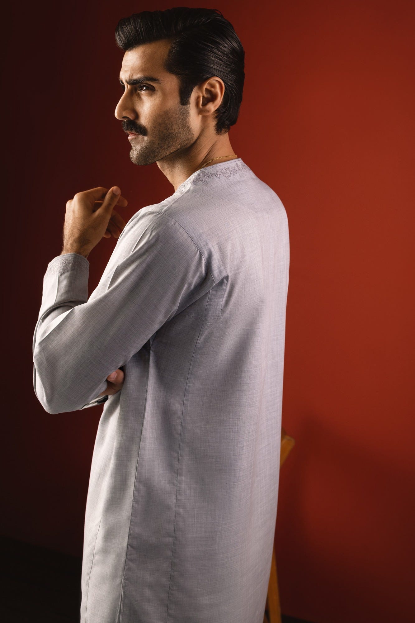 MOSCOW - GREY BLENDED KURTA TROUSER