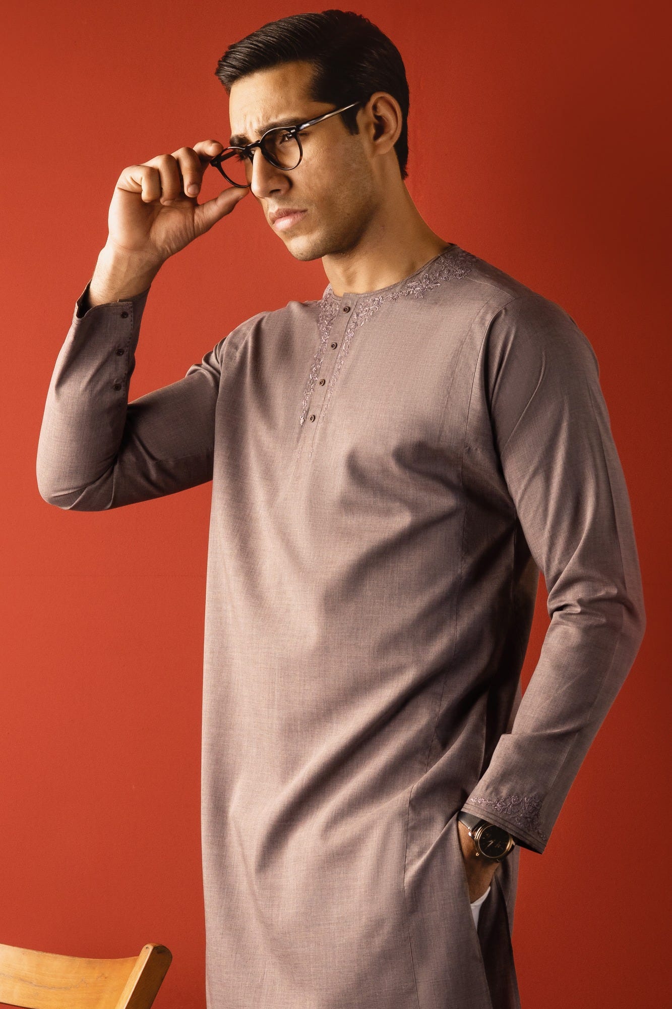 MOSCOW - CLASSIC PLUM BLENDED KURTA TROUSER