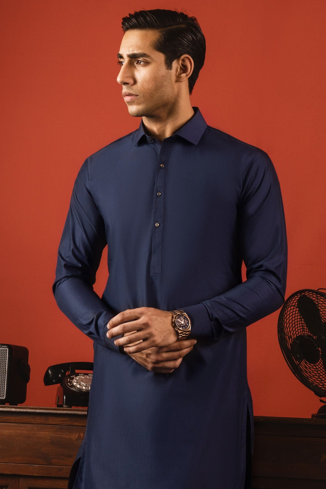 NORWAY - BLUE COTTON KAMEEZ SHALWAR