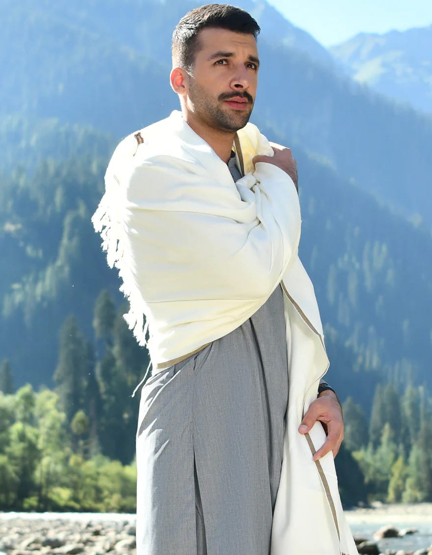 OFF WHITE MEN SHAWL | JJID-SHW-22-0004