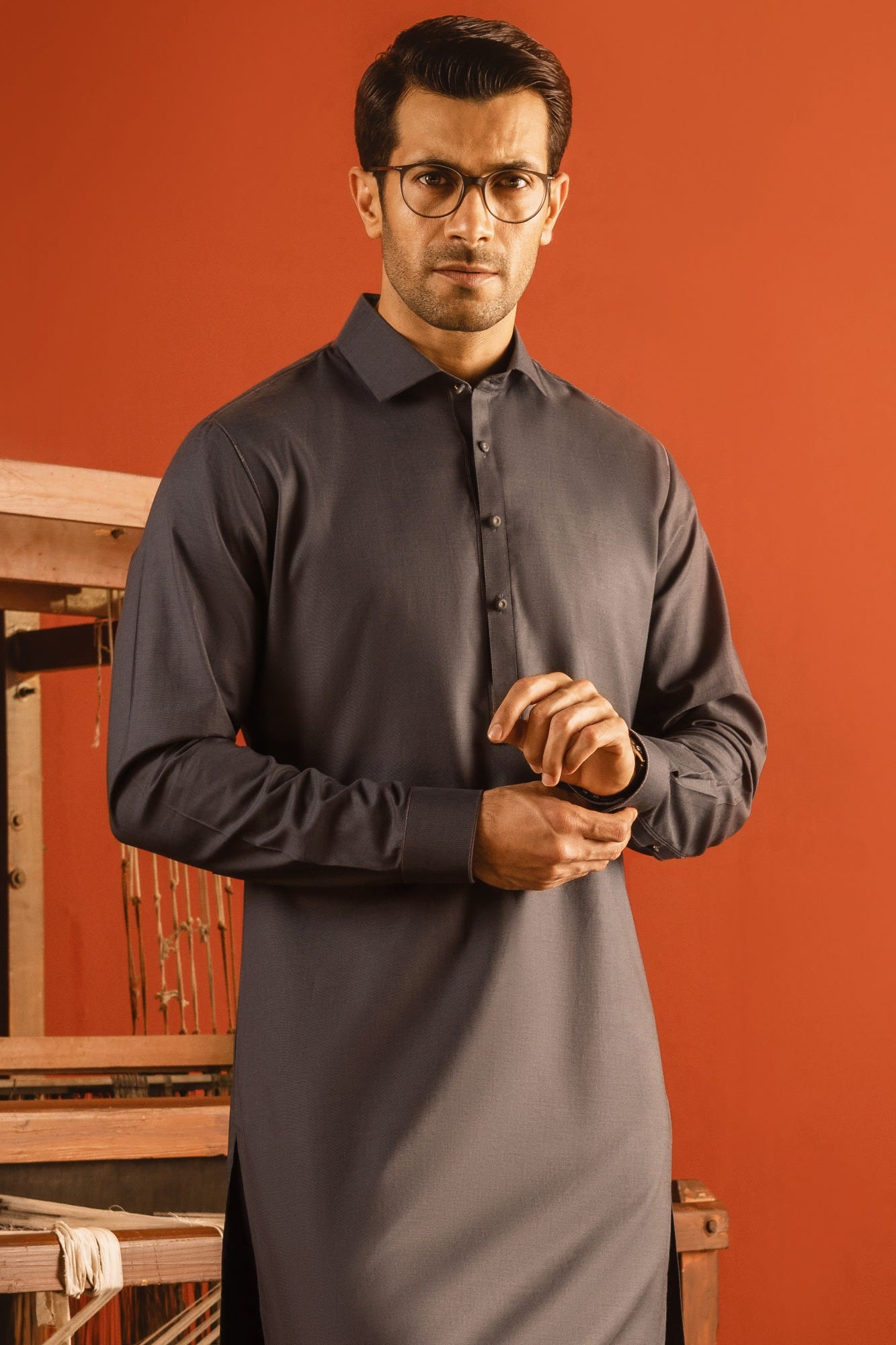 PARIS - GREY COTTON KURTA TROUSER