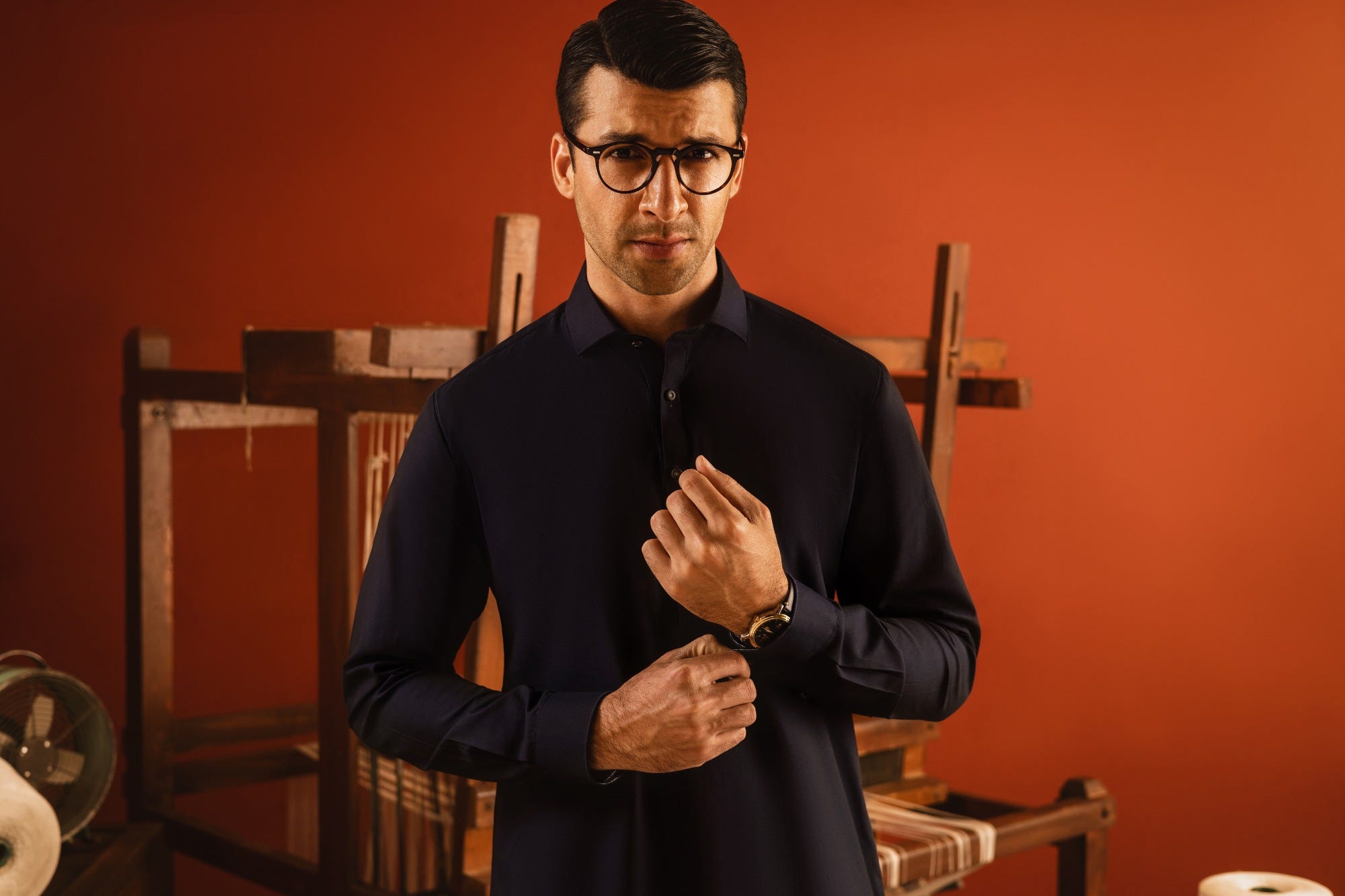 PARIS - NAVY COTTON KURTA TROUSER