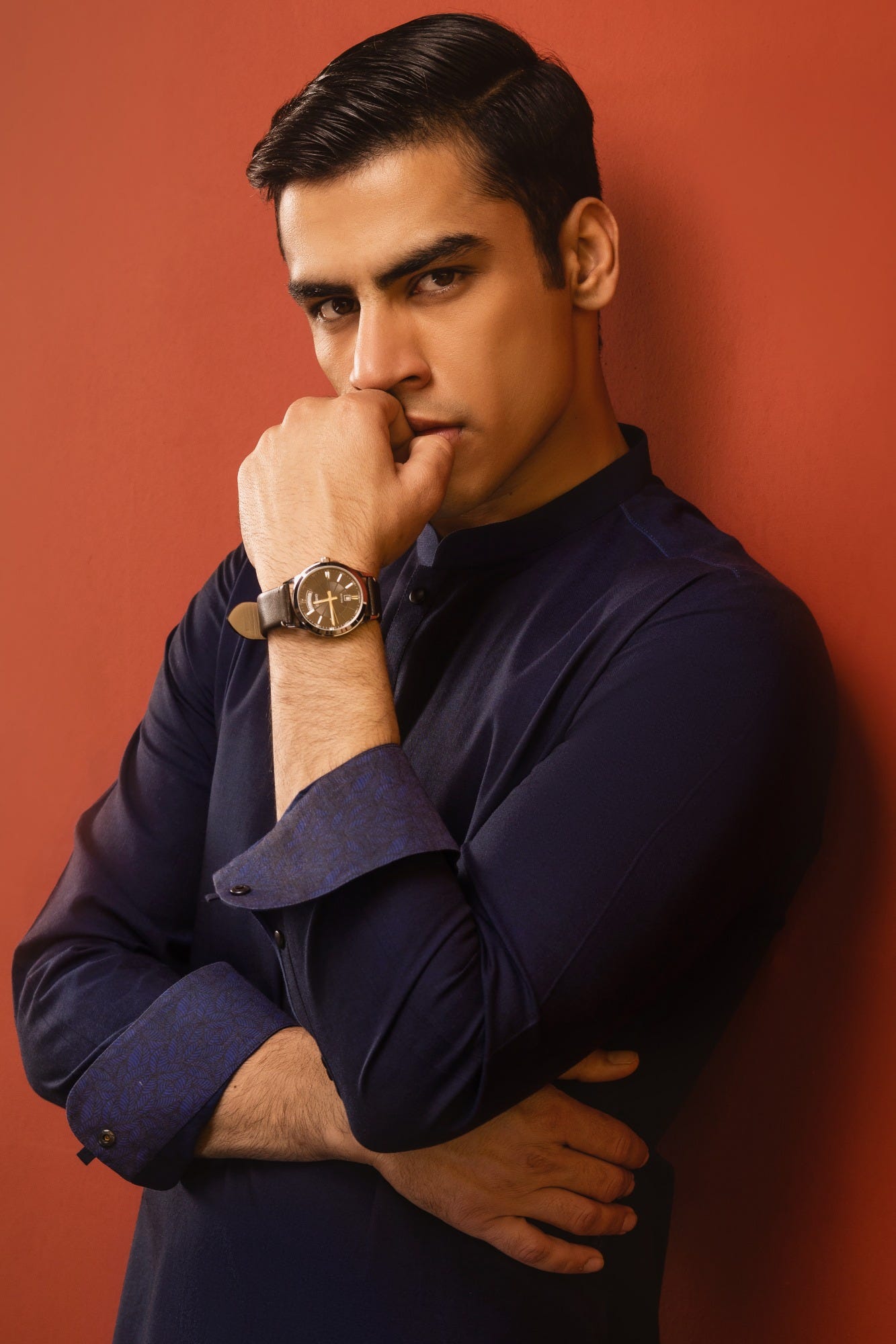 POLAND - NAVY COTTON KURTA TROUSER