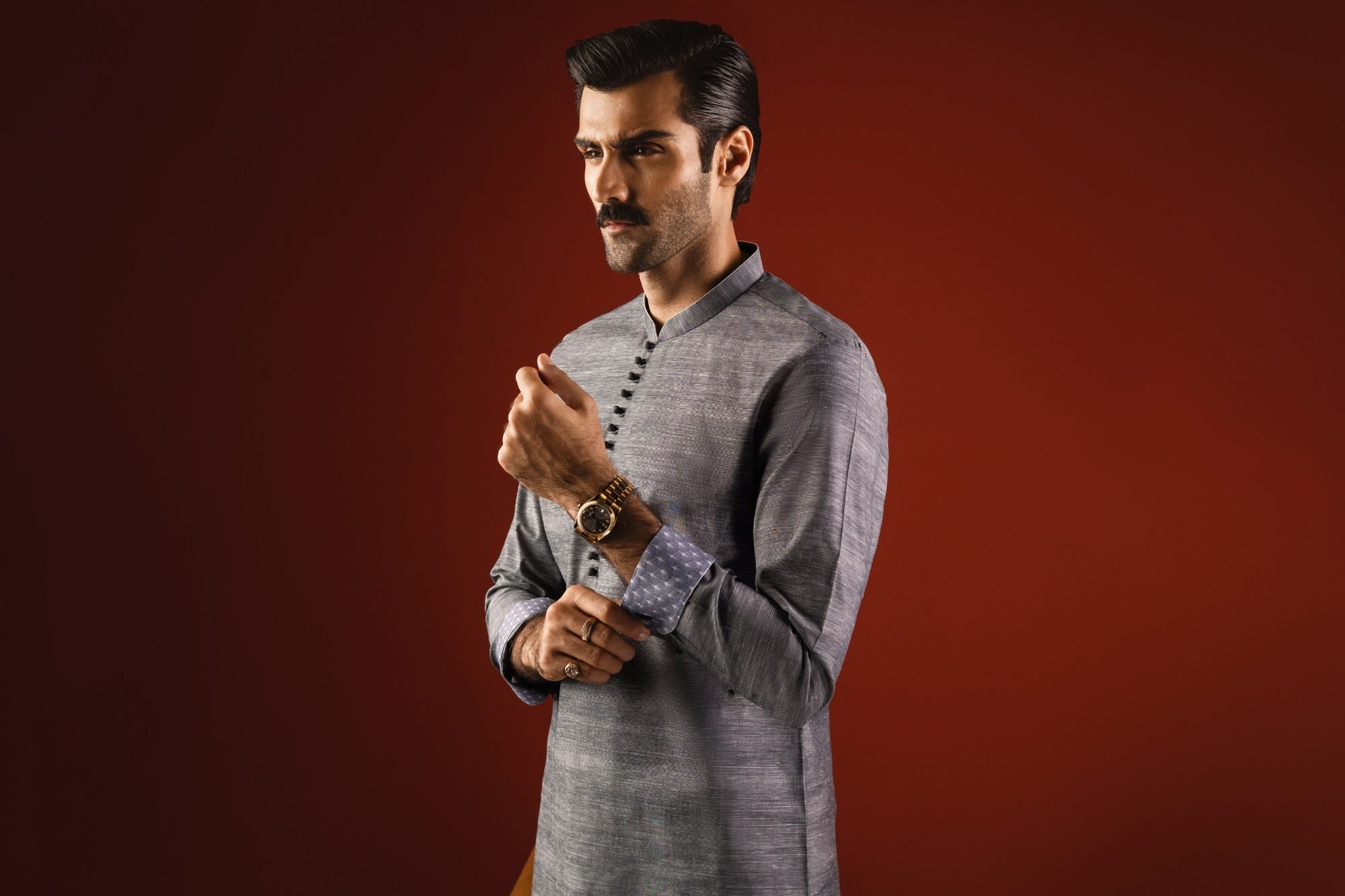ROME - CHARCOAL COTTON KURTA TROUSER