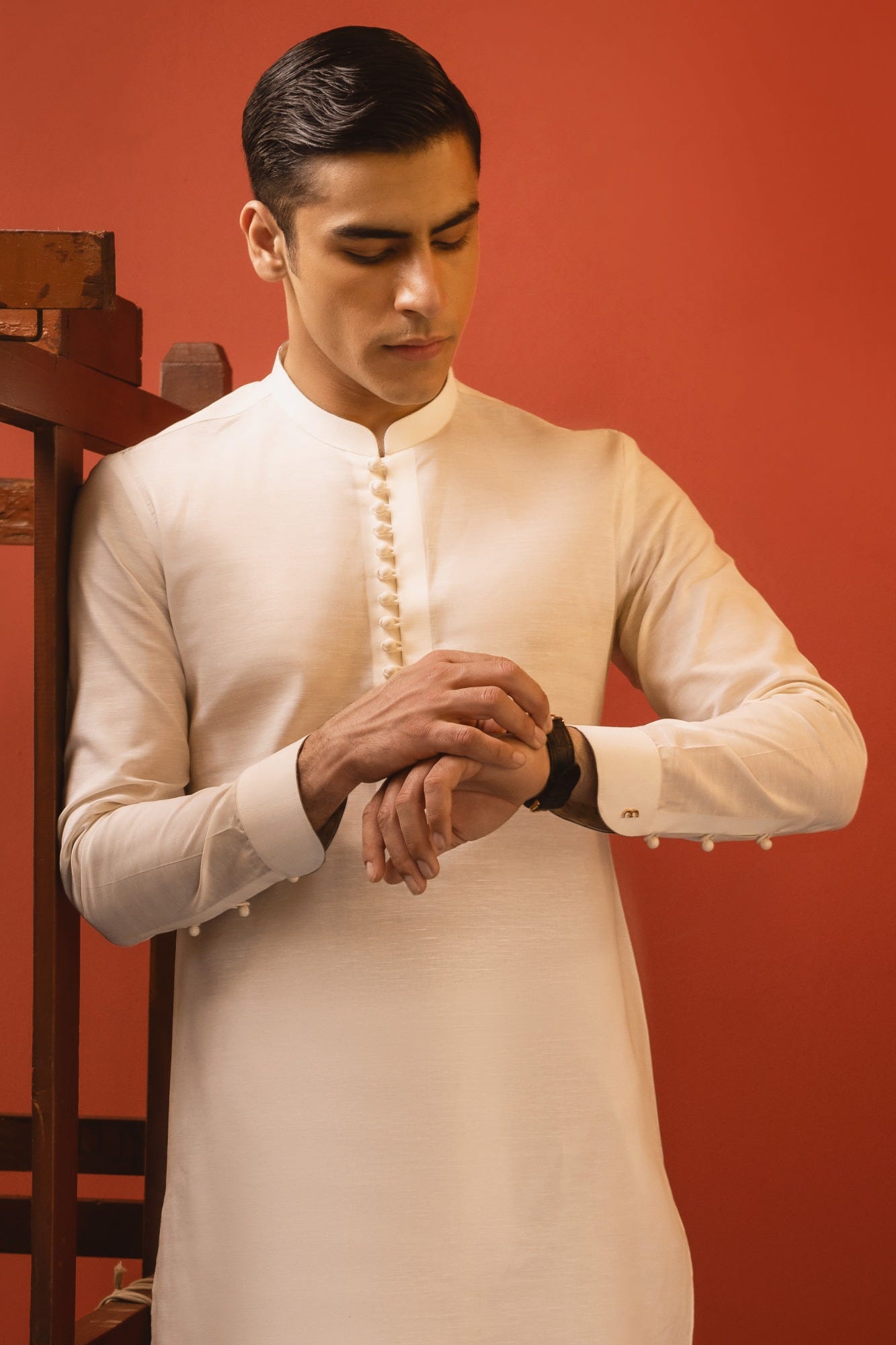 ROME - CREAM COTTON KURTA TROUSER