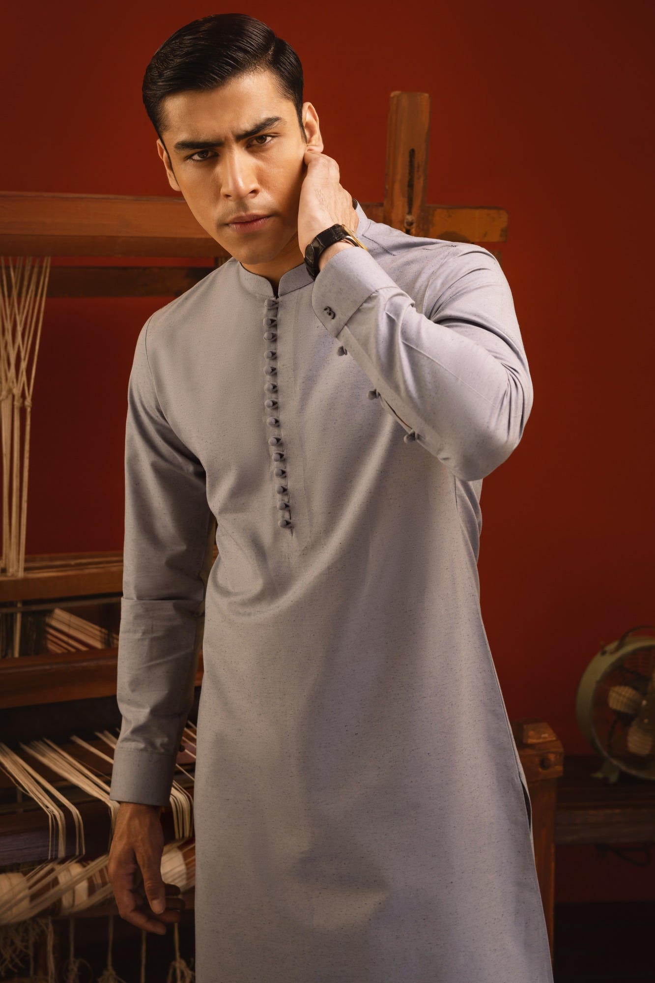 SAINT PETERSBURG - GREY COTTON KURTA TROUSER