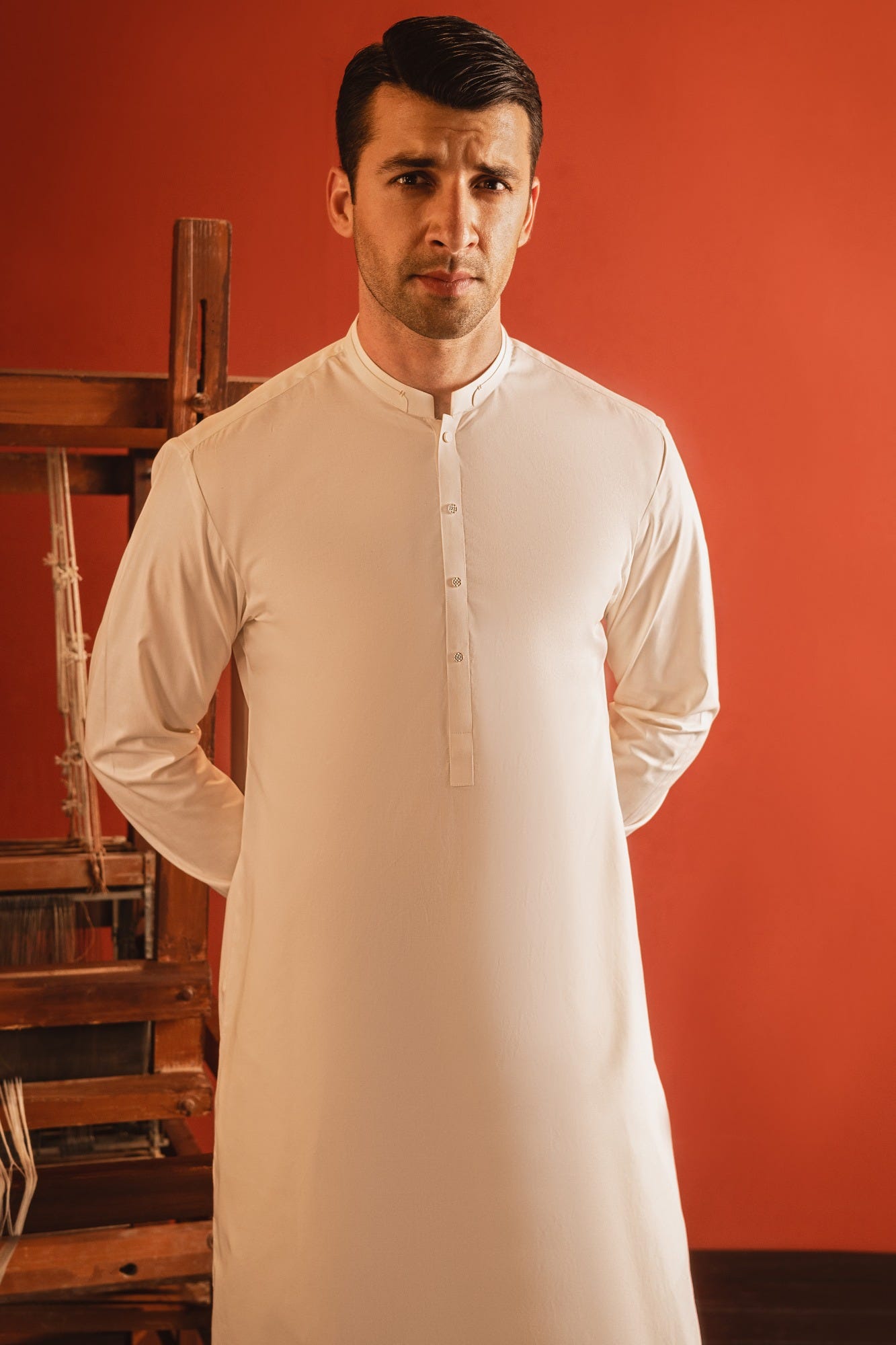 SANTORINI - CREAM COTTON KURTA TROUSER