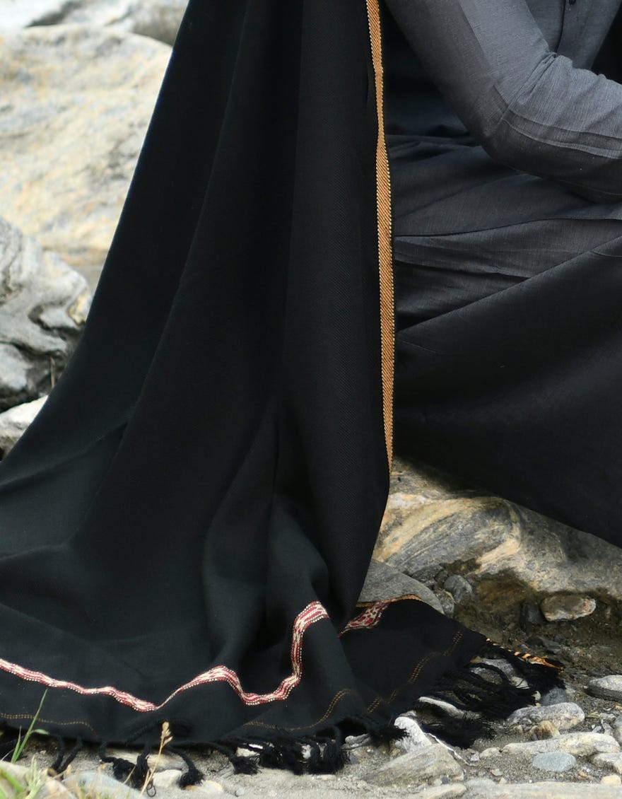 BLACK MEN SHAWL | JJID-SHW-22-0004