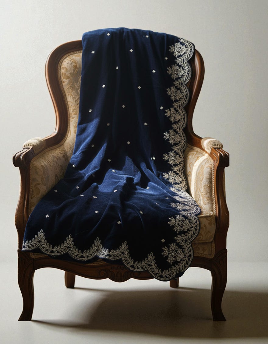 BLUE SHAWL | JSH-SHW-23-005