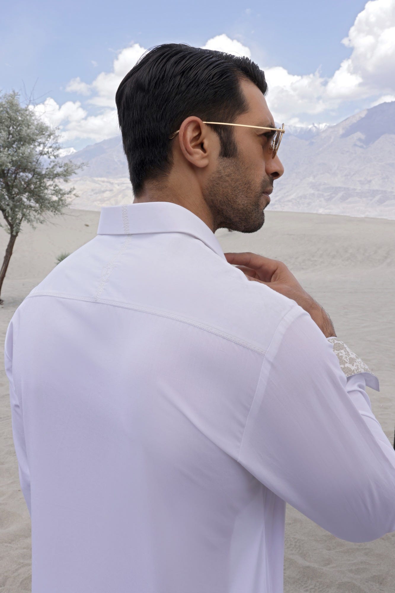 SINGAPORE - WHITE COTTON KURTA TROUSER