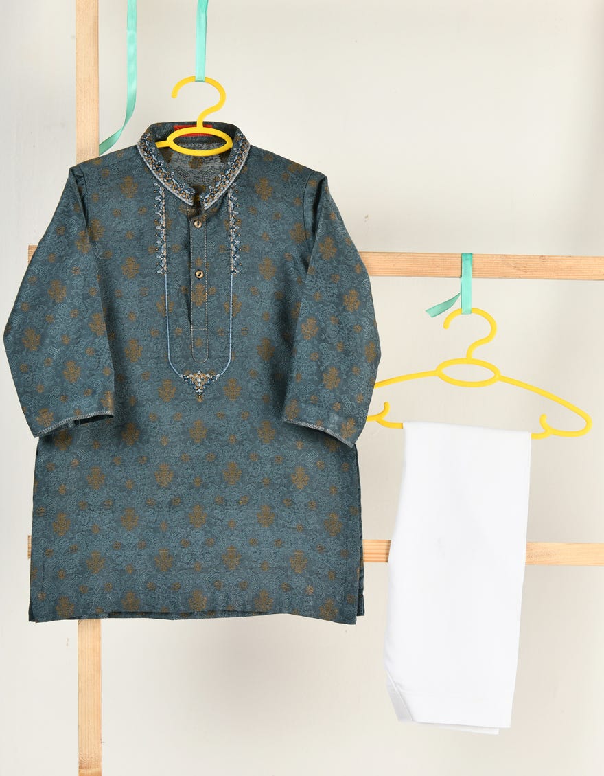 BLUE BLENDED KAMEEZ SHALWAR | JJIKS-SP-A-48071